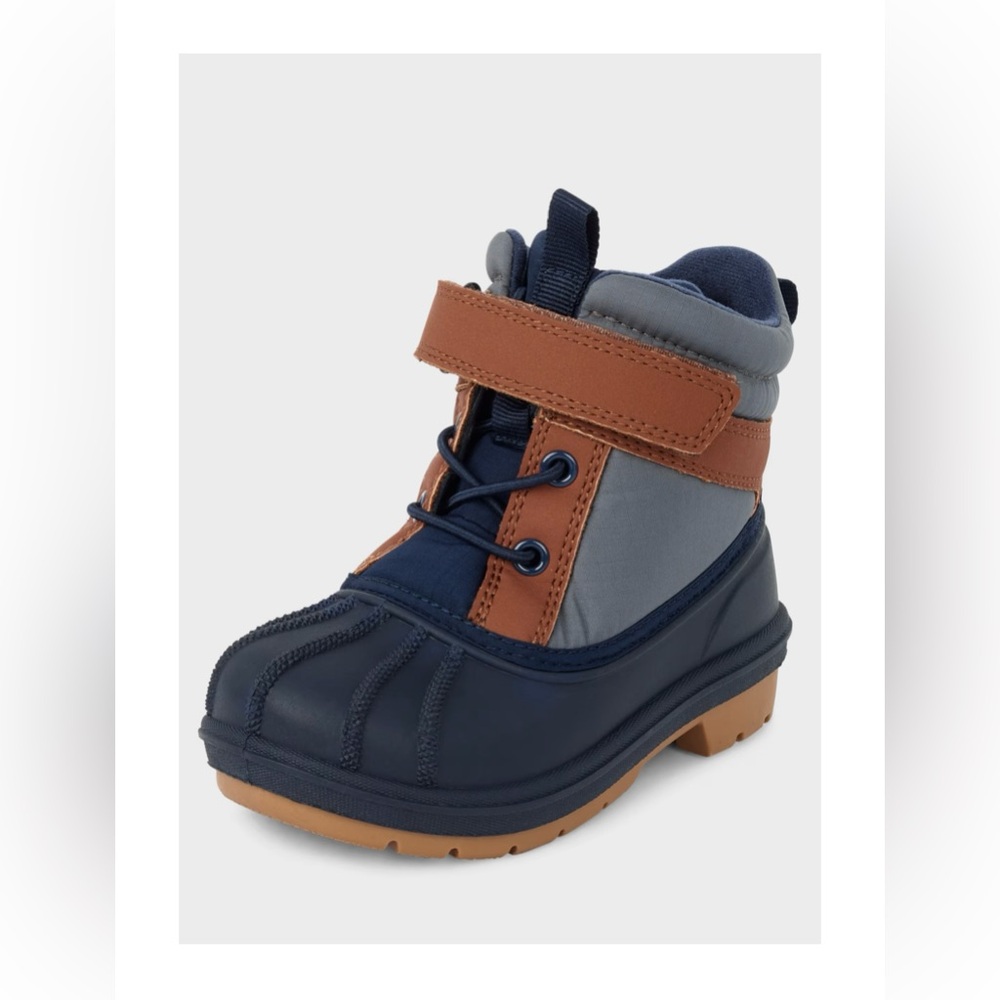 The Children's Place Navy Gray and Brown Kids' Waterproof Boot